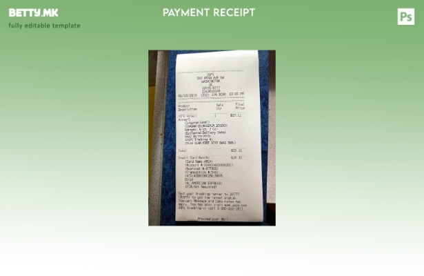 Модерен стил USA Usps шаблон потврда за плаќање